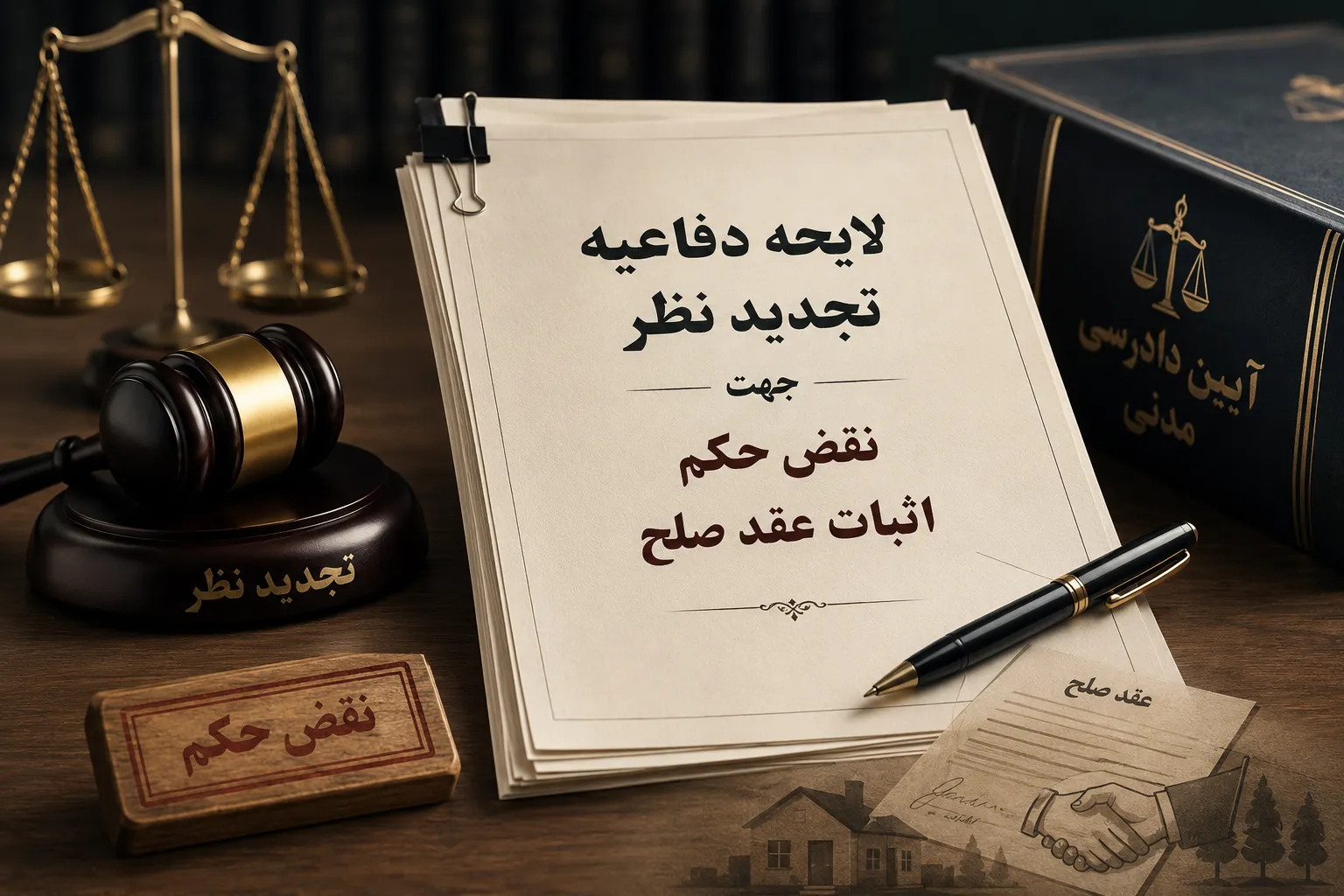 لایحه دفاعیه تجدید نظر نقض حکم اثبات عقد صلح