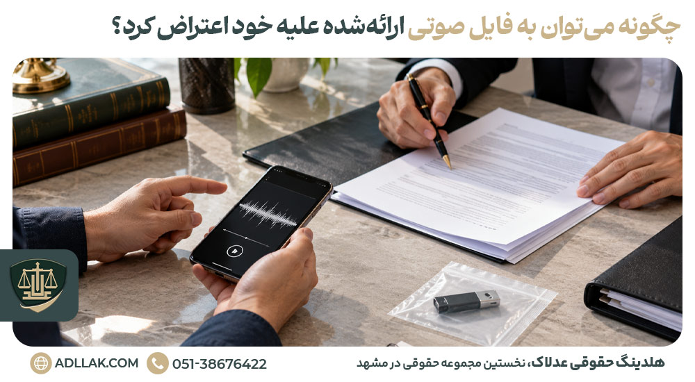 چگونه می‌توان به فایل صوتی ارائه‌شده علیه خود اعتراض کرد؟