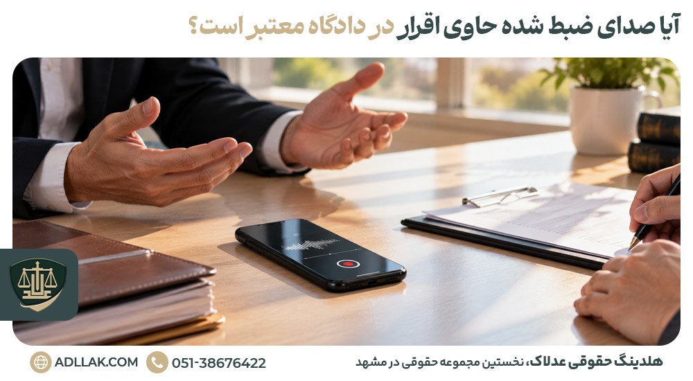 آیا صدای ضبط شده حاوی اقرار در دادگاه معتبر است؟