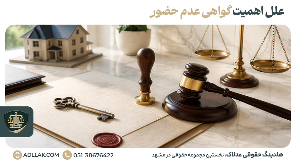 علل اهمیت گواهی عدم حضور