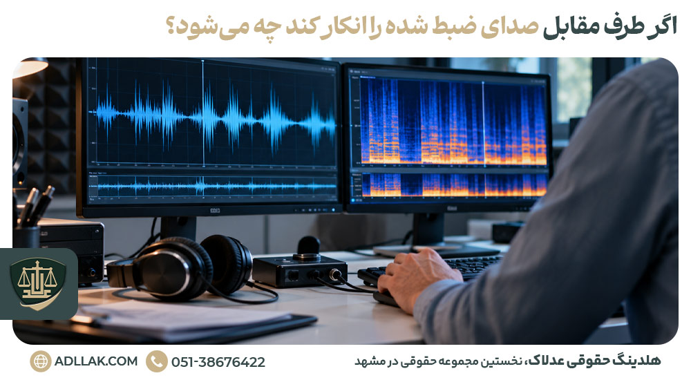اگر طرف مقابل صدای ضبط شده را انکار کند چه می‌شود؟